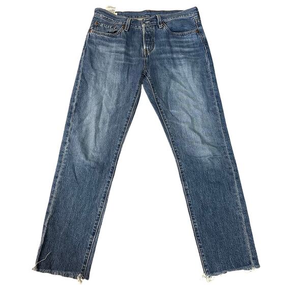 LEVI'S Women's 501 Tapered Raw Hem Jeans size 30 - Picture 1 of 9
